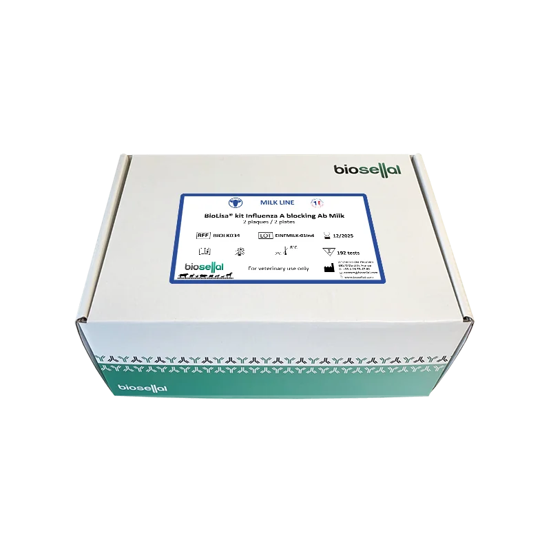 Kit ELISA Grippe A Milk - BioLisa® kit Influenza A blocking Ab Milk Kit ELISA Grippe A Milk - BioLisa® kit Influenza A blocking Ab Milk